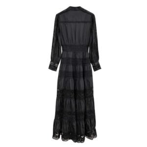 Chiffon lace dress with hand-made bow